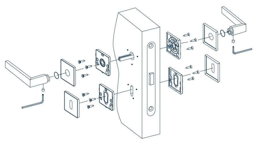 Door handle LONDON Rectangular